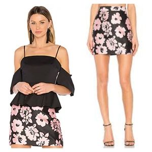 Milly Modern Floral Mini Skirt